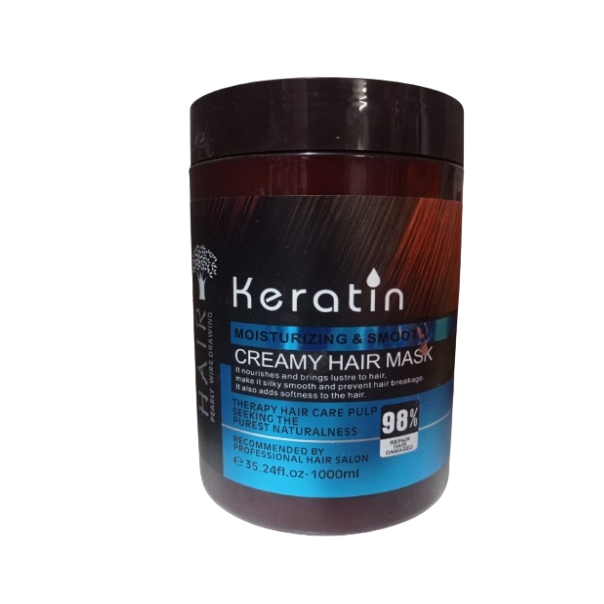 Keratin Moisturizing & Smooth Cream Hair Mask-1000ml