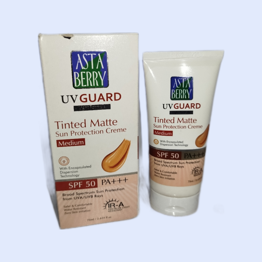 Asta Berry UV Guard Tinted Matte Sun Protection Creme SPF 50 75ml